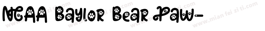NCAA Baylor Bear Paw字体转换